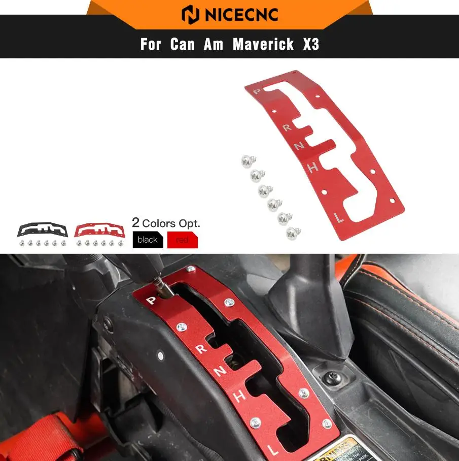 For CAN AM Shift Shifter Gate Plate Panel Cover Guard Protector UTV for Can-Am Maverick X3 Max R 4x4 Turbo DPS 2017-2023 2019