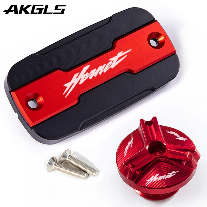 For HONDA goldwing gl1800 Hornet 600 900 CB600F 2007-2012 Motorcycle Front Brake Fluid Tank Cap + Filling Port Cap Accessories