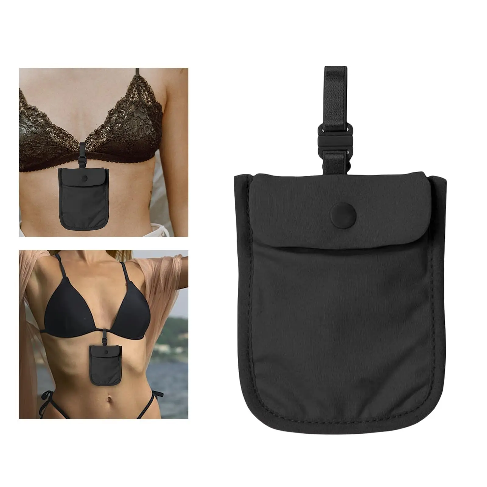 

Small hide Washable bra Pouch conceal pocket mom bags for Women