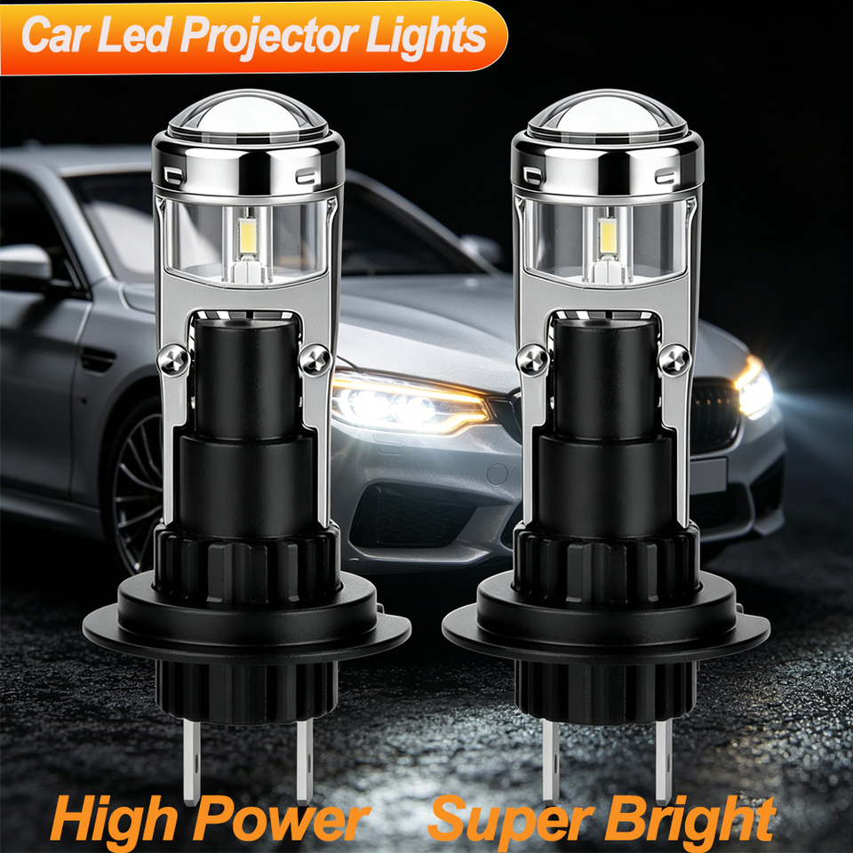  H7 H4 LED HD Lens 1:1 Wireless LED Projector H8 H9 H11 Canbus 9005 HB3 Car Headlight Plug&Play Mini Lens Projector Fog Light 12V 