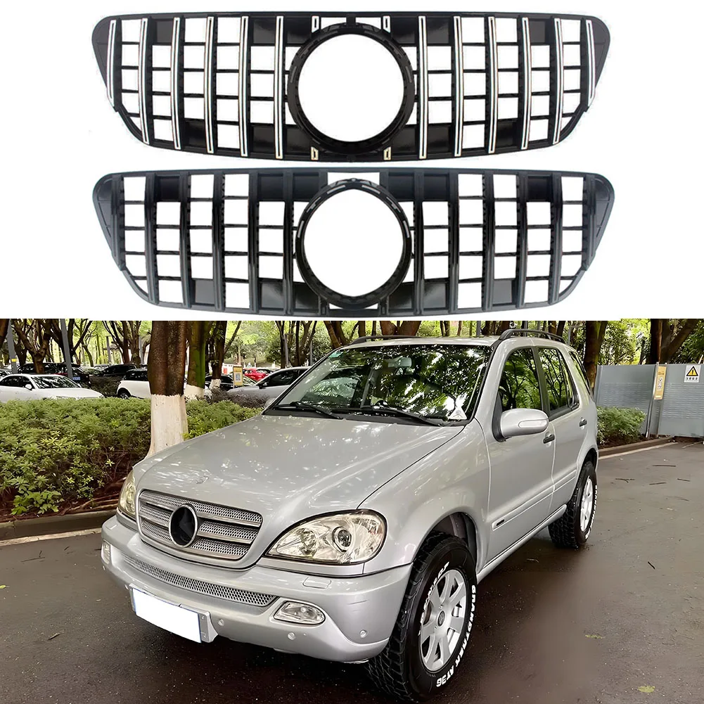 Front Racing Facelift Upper Radiator Grilles For Mercedes Benz W163 ML350 ML400 ML500 ML320 1998-2004