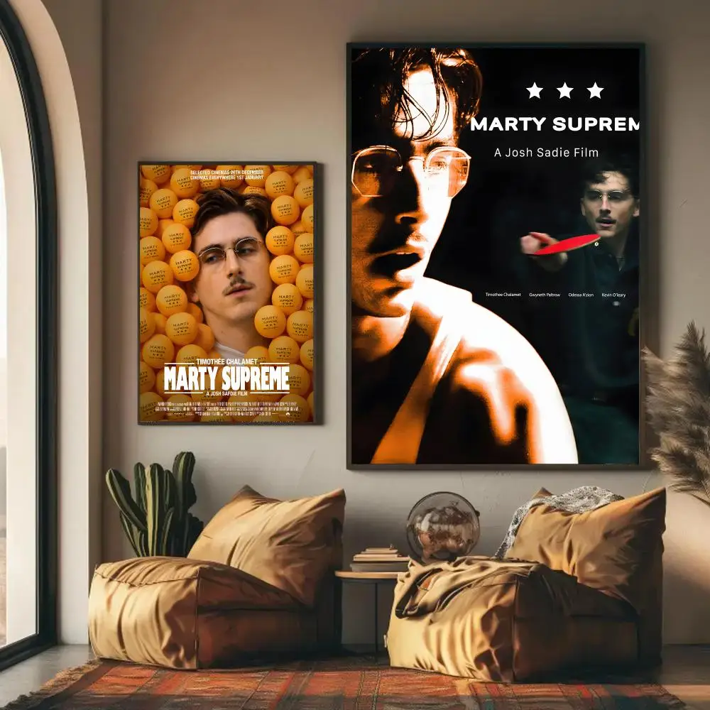 M-Marty Supreme Poster Self-adhesive Wall Mural Art Waterproof Sticker For Bar Room Decor High Quality Print Gift