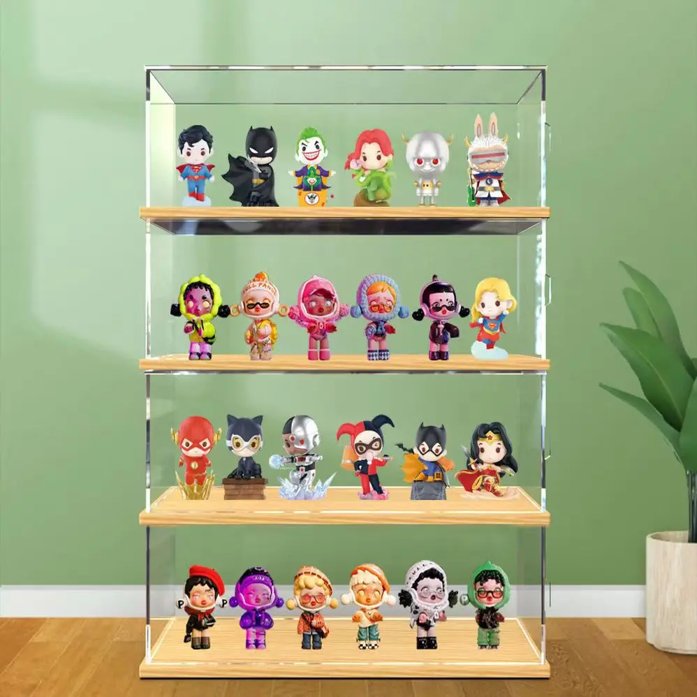 

Clear Acrylic Assembling Display Cabinet, Toy Model, Clay Figure, Dustproof Storage Box, Block Model Display Box, 1-3 Tiers