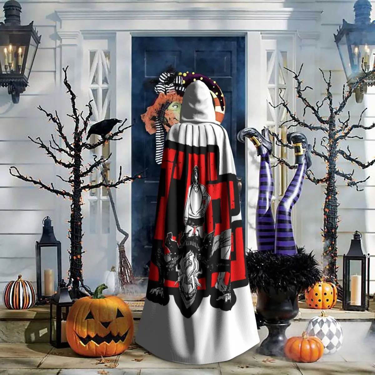 Dandadan Anime Manga Long Hooded Cloak Witch Medieval Costume Cosplay Cape HalloweenVampire Adult Unisex - view 5