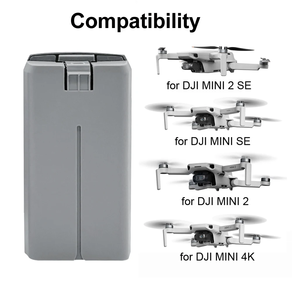 For DJI Mini 4K / Mini 2 / Mini SE / Mini 2 SE Drone Battery & Two Way USB Charging Hub 7.7V 2400mAh Intelligent Flight Battery
