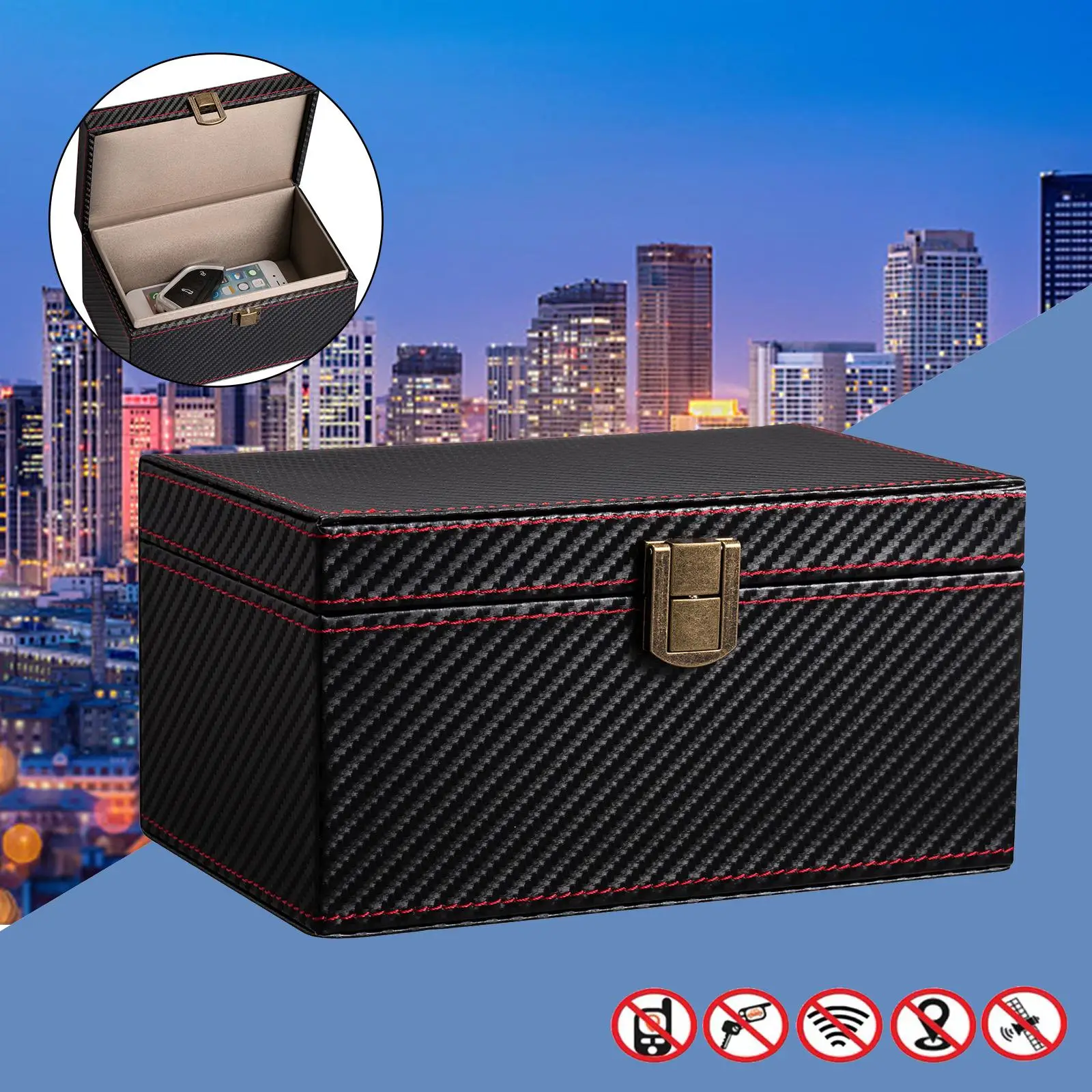 

Blocking Box Large Storage Phone Security for Car Keys Phone Shielding Box Car