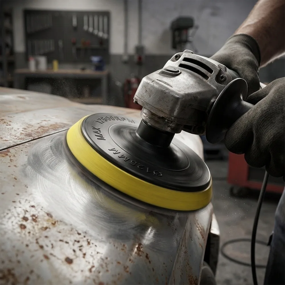 5 inch Polyurethane Buffing Pad with For M10 Drill Adapter for Rotary Tools Used in Preparation and Finish Enhancement