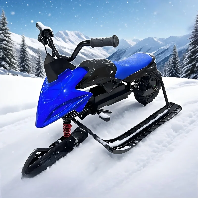 

Factory Direct Sale Hot Kids Electric Snowmobile Ski Car Snow Racer Brake for Children Adults Plastic Snow Scooter Touring 60kg