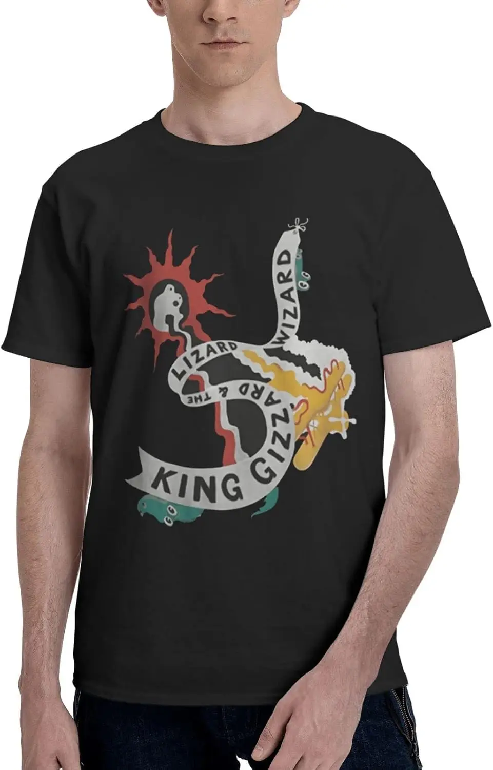 

King Rock Gizzard And The Lizard Music Wizard Band T Shirt Youth & Adult Men Guys Youth Men Short Sleeve Cotton T Shirts