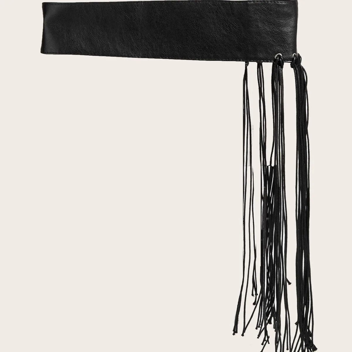 المرأة خمر الأسود بولي Leather الجلود الشرير شرابة مشد الإناث Cummerbund معطف حزام فستان Decration حزام عريض J1354