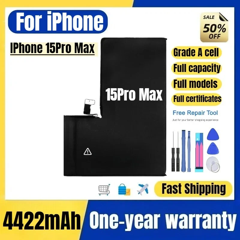 A2849/A3105 for IPhone 15Pro Max Mobile Phone Battery High Quality  Replacement Bateria Grade A Cell with Tools