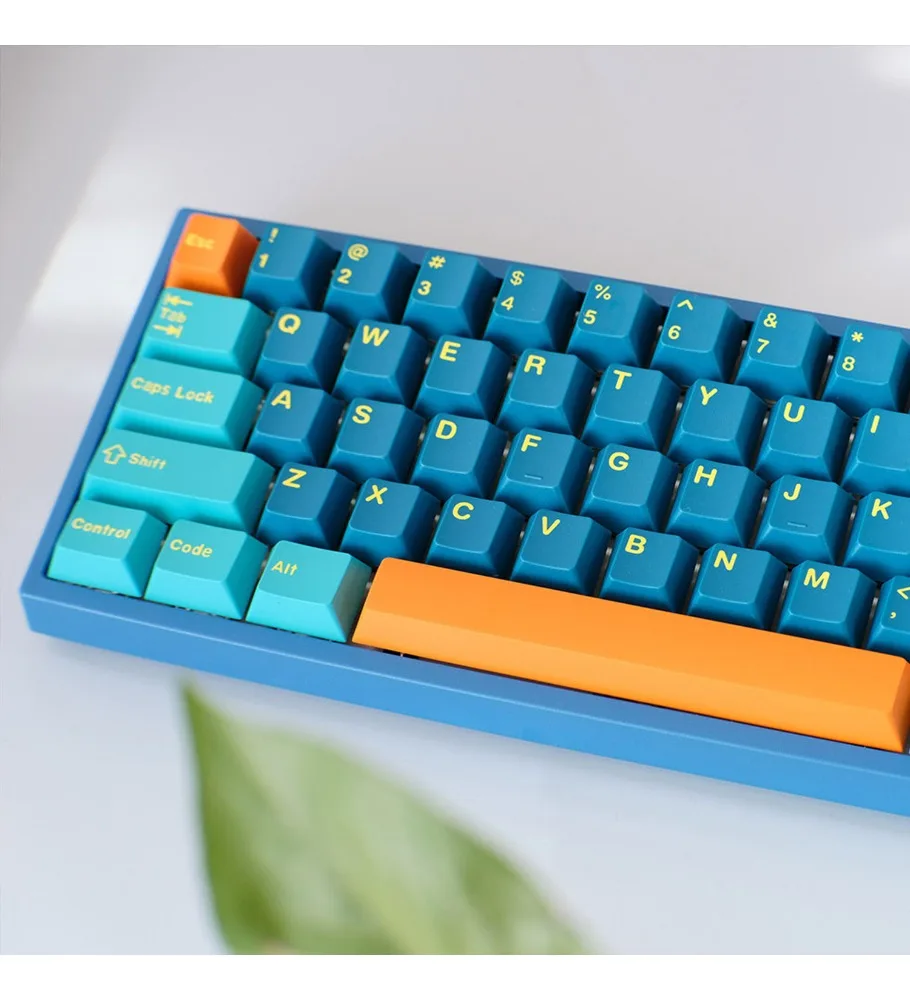 GMK Orange Green Big Leaf ABS Two Color Molded Keycap Cherry Original Height 163 Keys