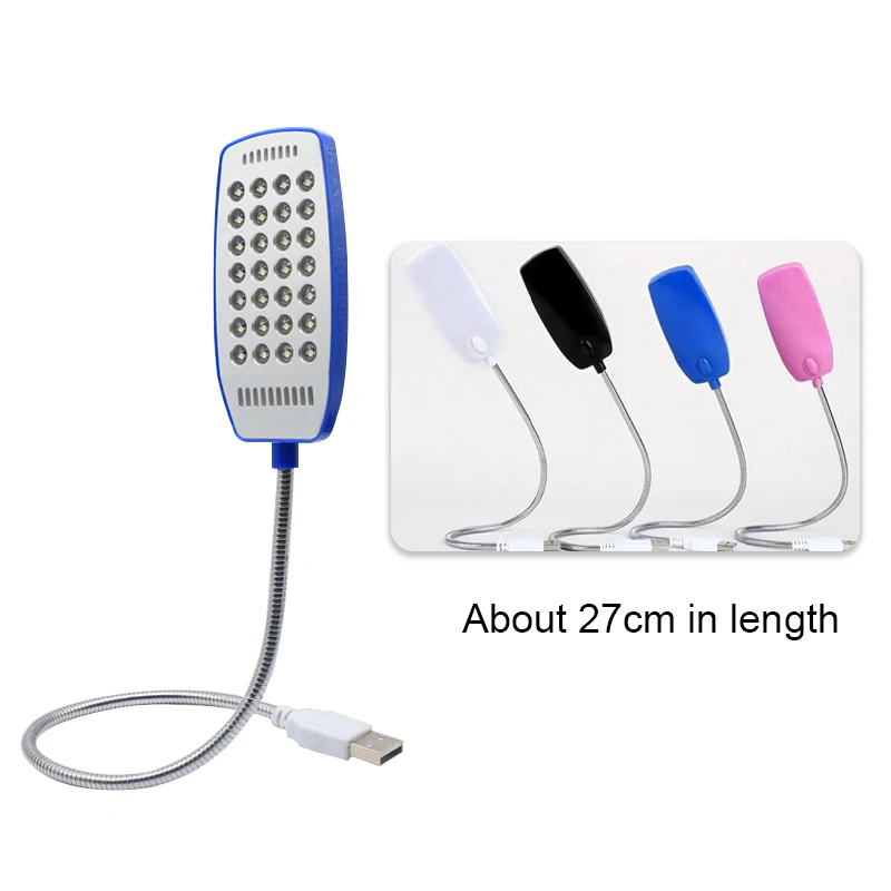 Lampada da lettura Usb a 28Led Led Usb Ultra Bright Book Light Eye Care lampade da tavolo flessibili lampada da notte per Pc Laptop Night Lights