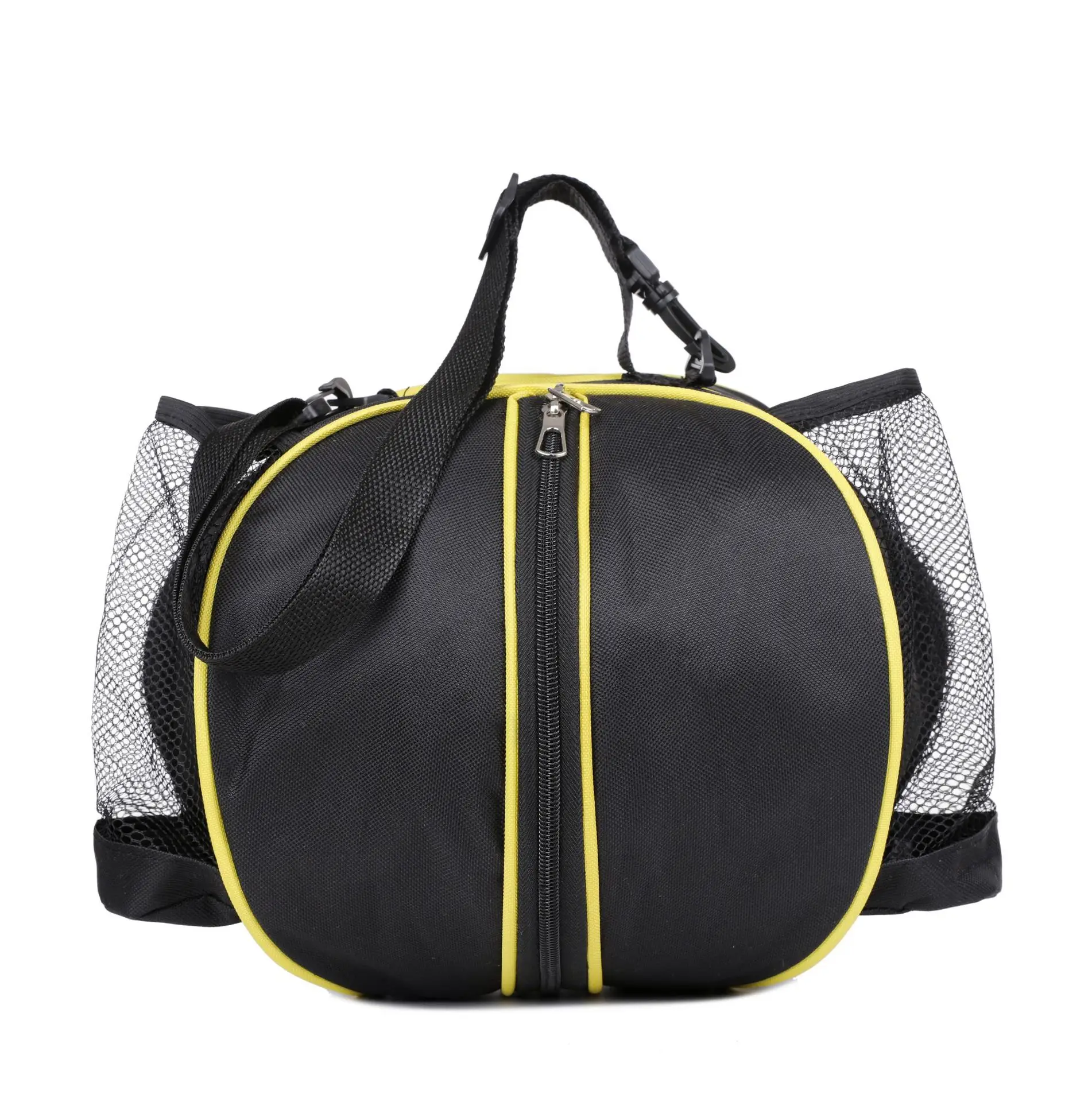 Bolsa de baloncesto, correa de hombro deportiva de softbol de voleibol, 2 bolsillos laterales de malla, correa de hombro circular para soporte de hombro de fútbol