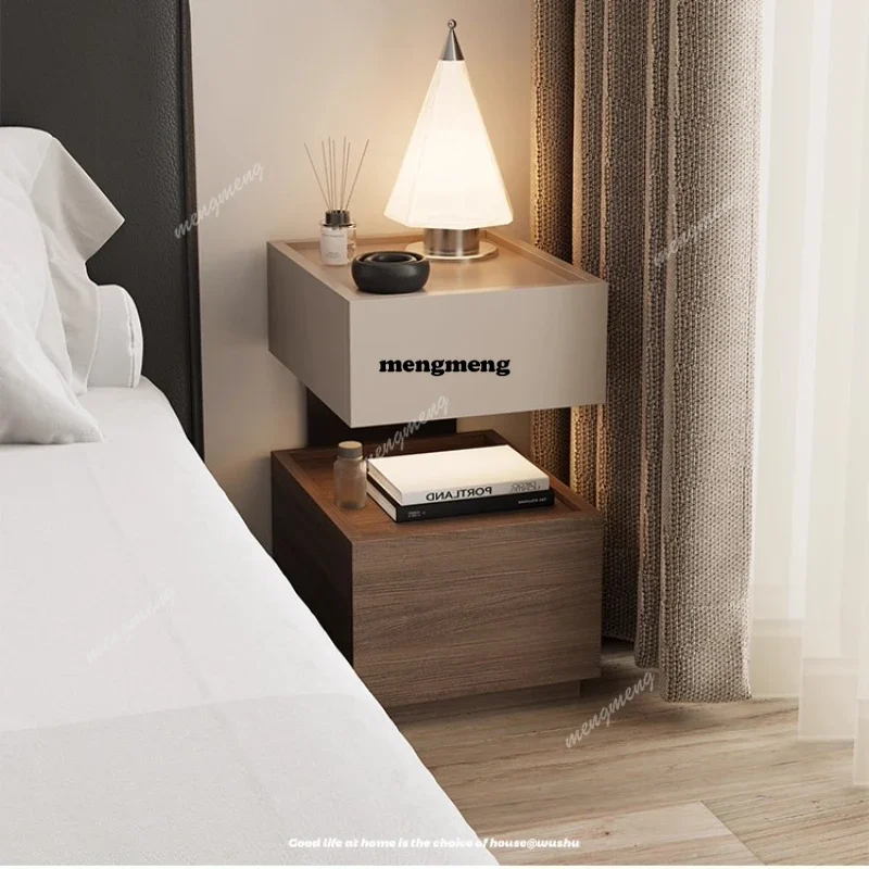 

H Поворотная безопасная прикроватная тумбочка с латунной зарядкой, промышленная винтажная прикроватная тумбочка, современная готическая Sillones Modernos, мебель для дома