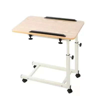 طاولة طعام قابلة للتعديل اقتصادياً للارتفاع وقابلة للتعديل للمرضى #1