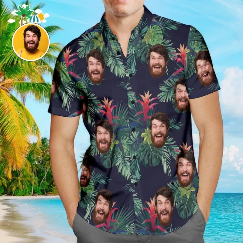 Unisex Hawaiian Shirts Custom Funny 3d Diy Print Button Shirts Short Sleeves Sleeves Hawaii Shirt Tops Mens Designer Clothes 6xl