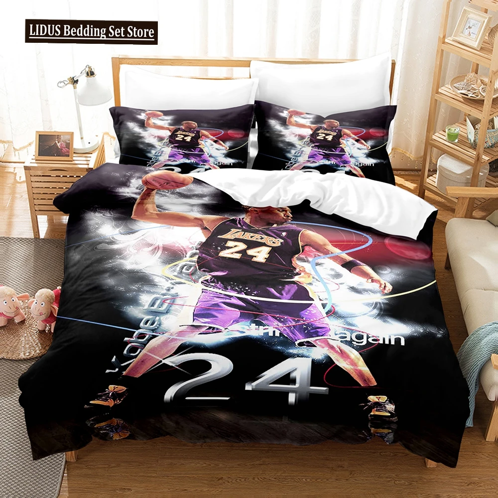 

3D Printed Basketball Star 24 Bedding Set Cover Pillowcase Bed Bedclothes Home Textile Twin Full Queen King Size Textile