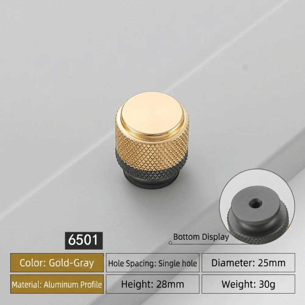 Modern Gold Color Furniture Handle Aluminum Alloy Knurled Cabinet Handles Long Pull DIY Friendly Cabinet Pulls Wardrobe Doors
