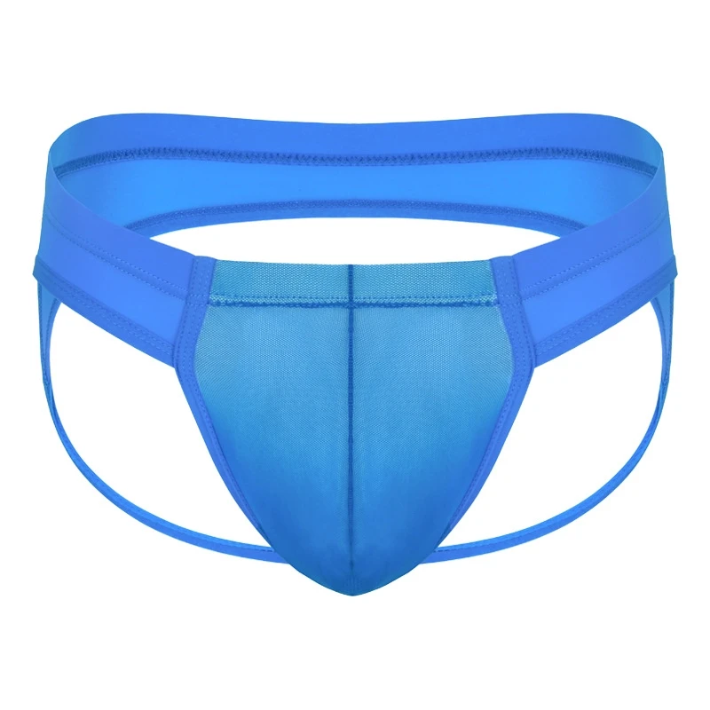 Sexy Men's G-string Thongs Transparent Underwear Mesh Breathable Backless Panties