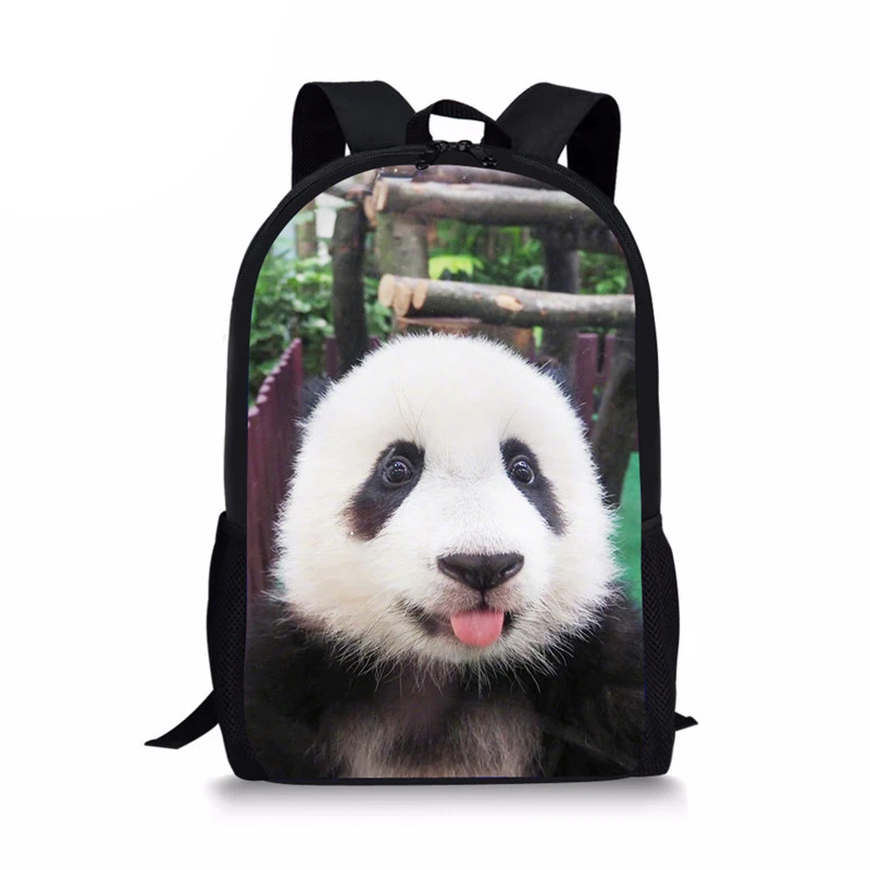 Tas punggung motif hewan lucu 3D Panda tas sekolah anak laki-laki perempuan tas buku siswa tas punggung penyimpanan kasual harian ransel bepergian