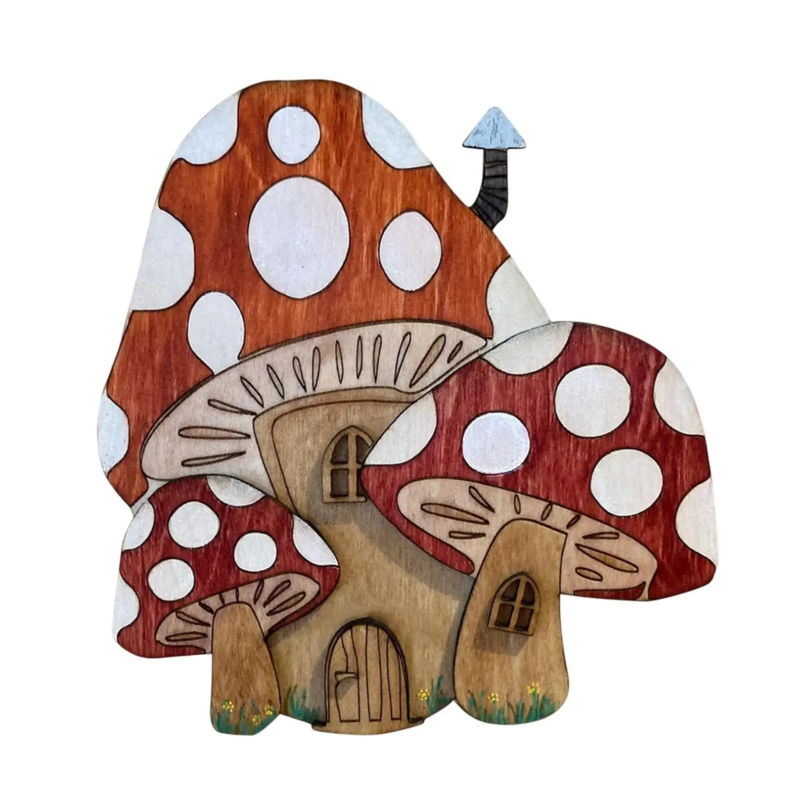 Decorative Fairy Garden Gnome Window Door Statue Delicate Details for Easter Outdoor