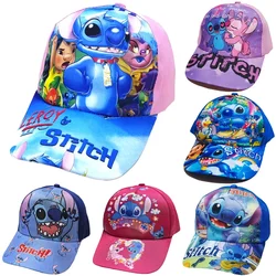 Disney Stitch Kids Baseball Caps Spring Cartoon Adjustable Snapback Caps Boys Girls Outdoor Travel Sun Hats