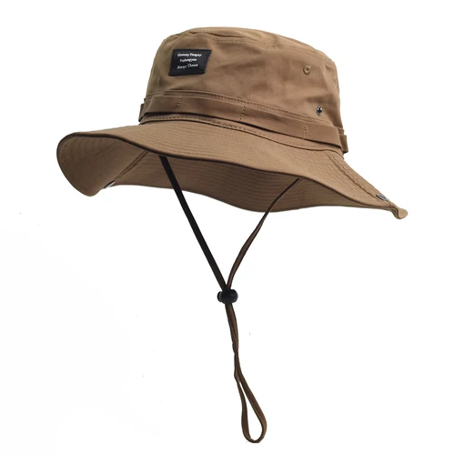 Imagen 2 del producto Sombrero de pescador vintage en contraste para hombres y mujeres, sombrero de verano para acampar al aire libre, montañismo, sombrero de ala grande para el sol