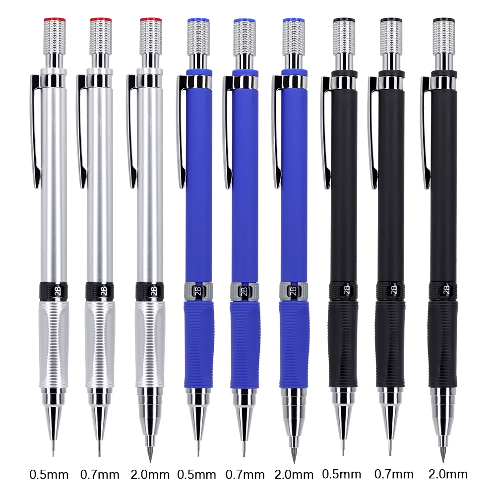 Kreatives 0,5/0,7/2,0 mm Druckbleistift-Set mit 2 Boxen Stifte, automatischer Bleistift für Skizzen, Malerei, Büro, Schreibwaren – Detail 8