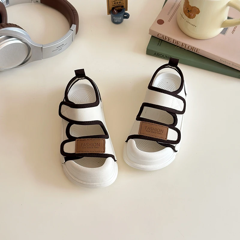 

YUYIN Children's Sandals Boys Summer New Fashion Korean Style Soft Sole Non-Slip Multifunctional Fashion Anti-Kick Beach Shoes