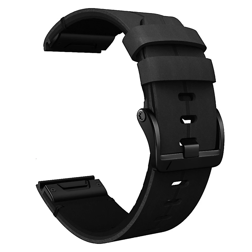 Imagem -03 - Quickfit Pulseira de Relógio Couro Genuíno 26 mm 22 mm para Garmin Fenix 7x 6x 5x Substituição Cinta Epix Gen fr 955 Tactix Pulseira