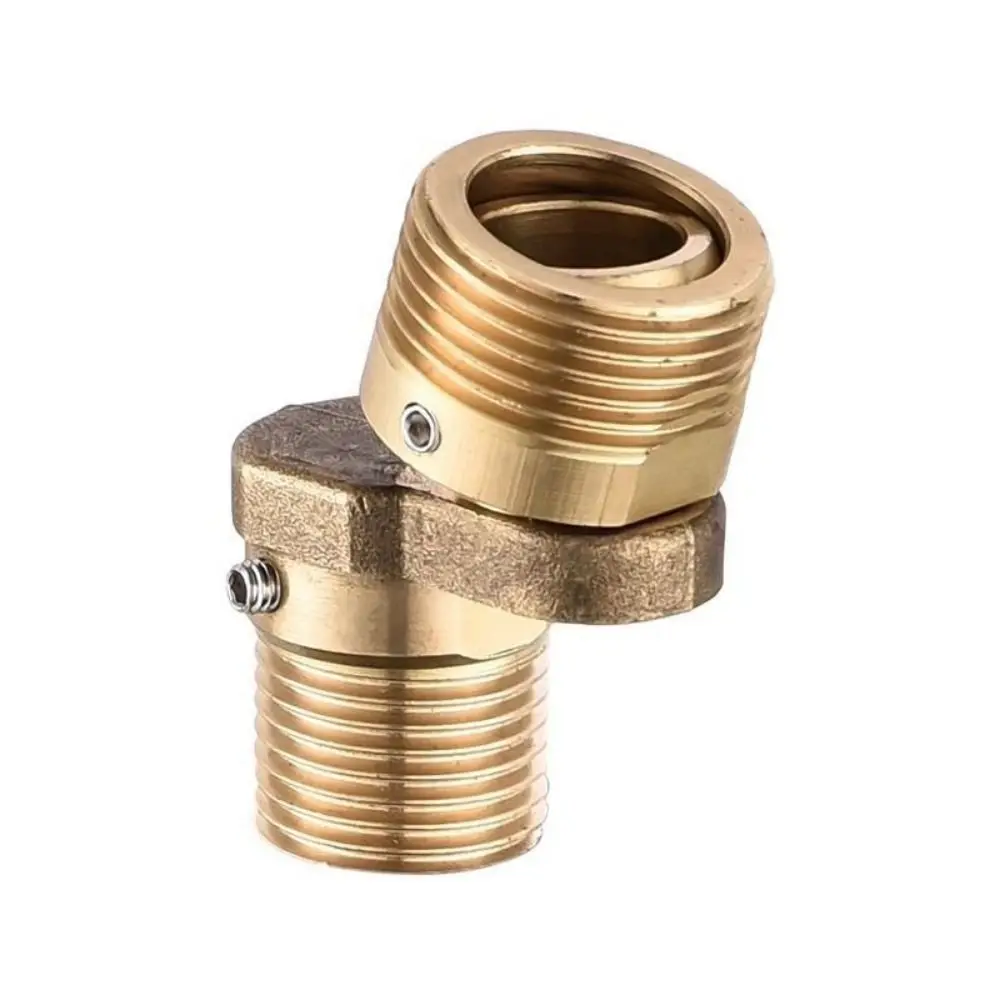 360° Rotatable Eccentric Screw Corner Universal Copper Foot Curved Faucet Adapter Thickened Flexible Wall Mounted Adapter