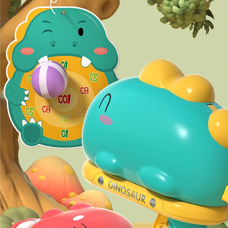 Zabawki dla dzieci: pistolet na miękkie kulki z motywem dinozaura, katapulta, tarcza do strzelania, sportowy zestaw do strzelania, interaktywne zabawki dla chłopców i dziewczynek, prezent.