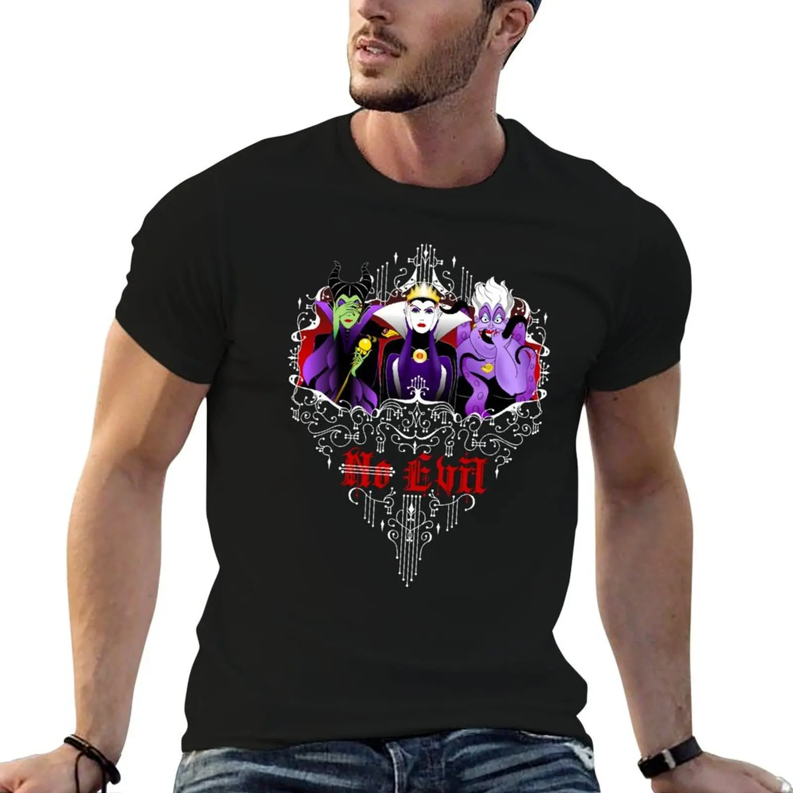 

Three Wise Villains (Purple) T-Shirt man t shirt heavy cotton men t shirt cotton 100% T-Shirt