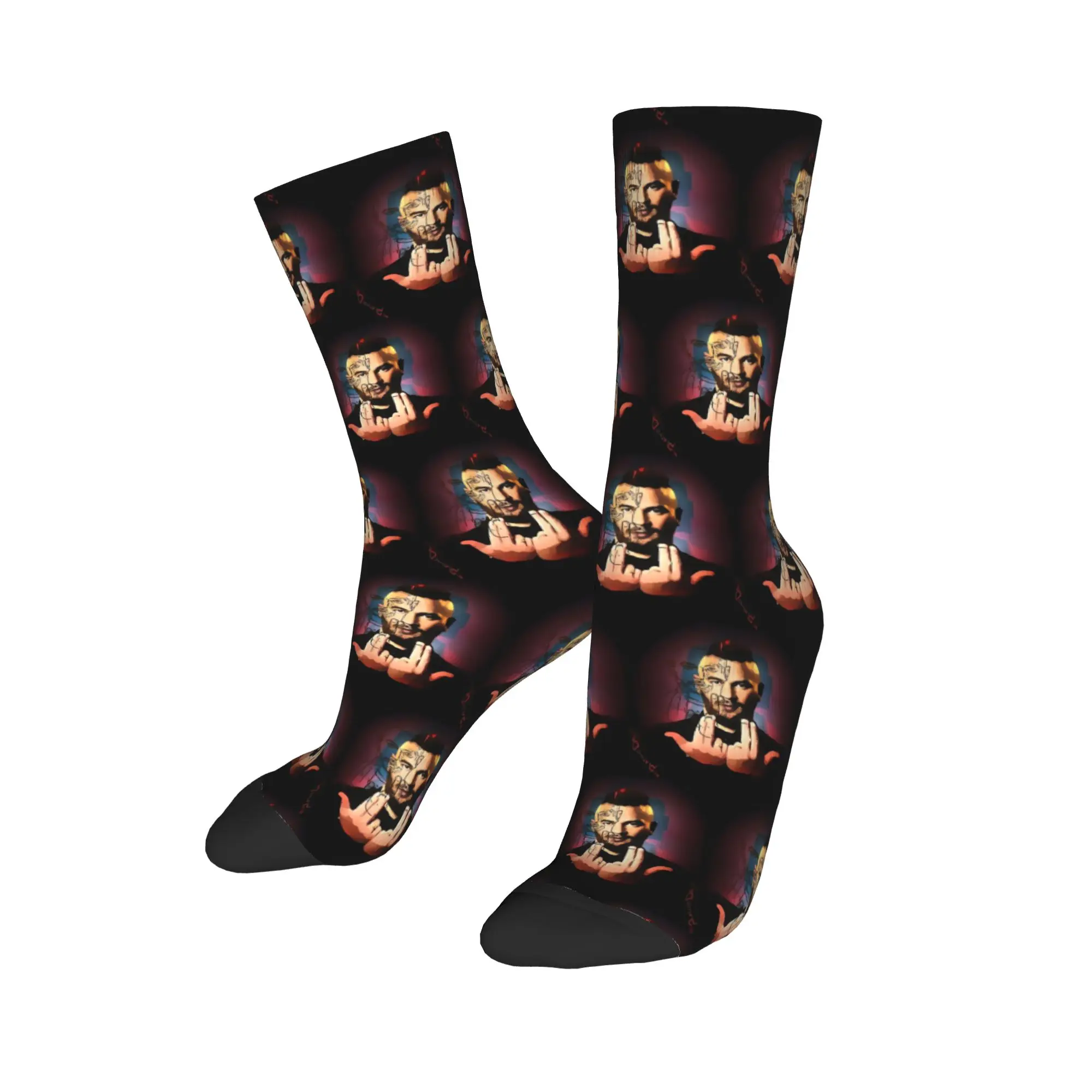 

Custom Cool Classic Jul Gesture Socks Men Women Warm 3D Printed France Marseille Sports Basketball Socks