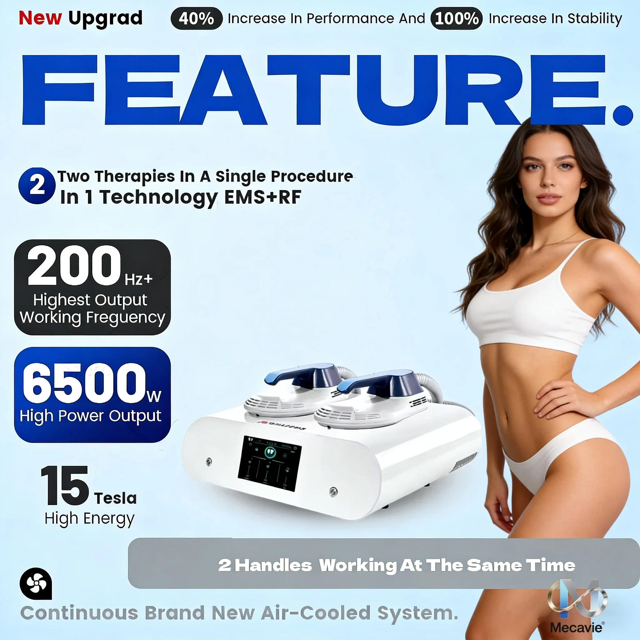 

Mecavie Convenient Body Shaping Machine Electromagnetic Slimming Stimulation Fat Removal Muscle Building Home Use Beauty Tool‌s