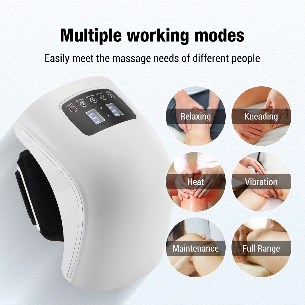Electric Knee Joint Massager Infrared Laser Red-Lights Warm Heating Vibrate Therapy Relax Knee Pain Arthritis Treat Knee Massage