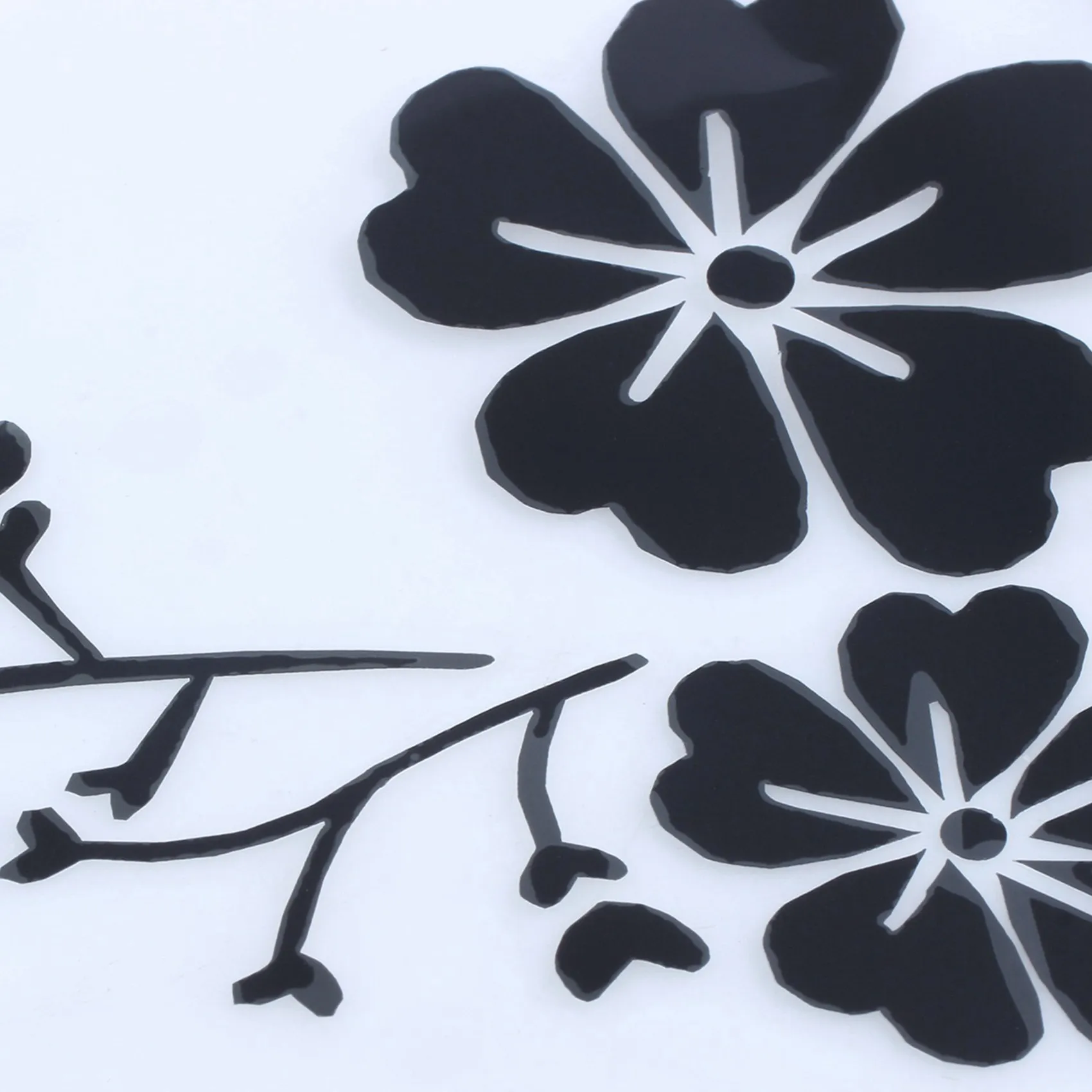 

4X ЧЕРНАЯ наклейка с цветком автомобиля, водонепроницаемая съемная декоративная наклейка в полоску автомобиля