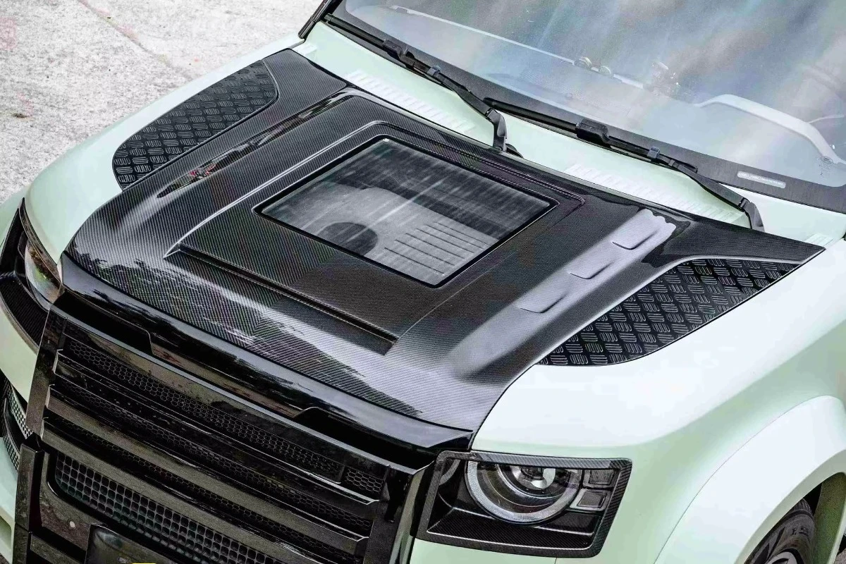 Dry Carbon Fiber Engine Hood Cover for Defende Transparent Bonnet Perfect Fitment