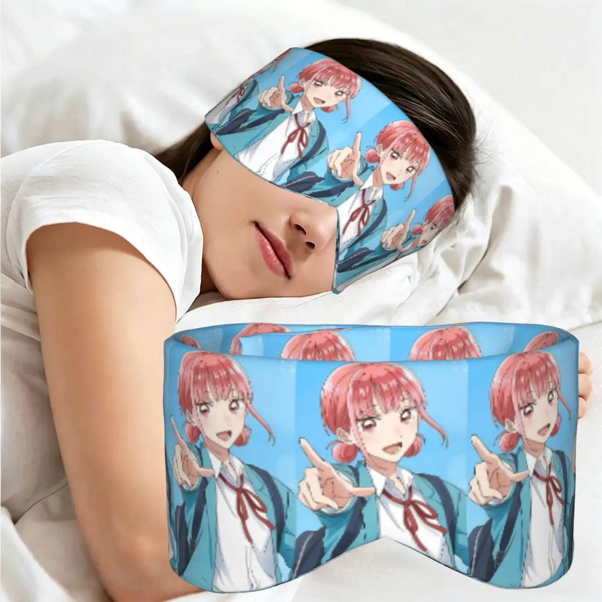 Blue Box Hina Chono Anime sleep mask Light Blocking Portable Eye Cover for Girls Boys Office Nap Party Gift Eyeshade eyepatch