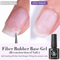 UR SUGAR 7ml Fiber Rubber Base Gel Construction Repair Gel for Damaged Thin Nails Founctional Nail Gel Polish Soak Off Vanish