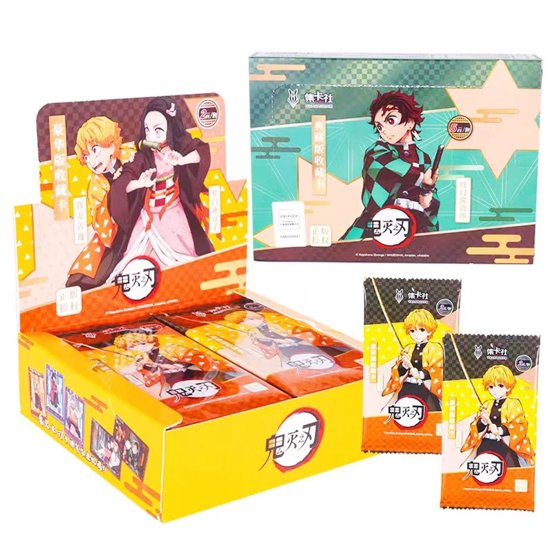 Original Demon Slayer Cards Nezuko Tanjiro Trading Card Game Flash Card Collection Toy Children's