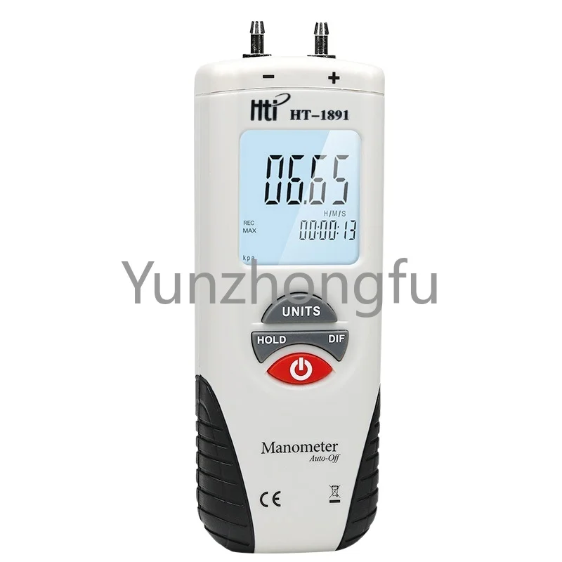 

HT1890 digital differential pressure gauge micro pressure gauge barometer wind pressure gauge manometer.