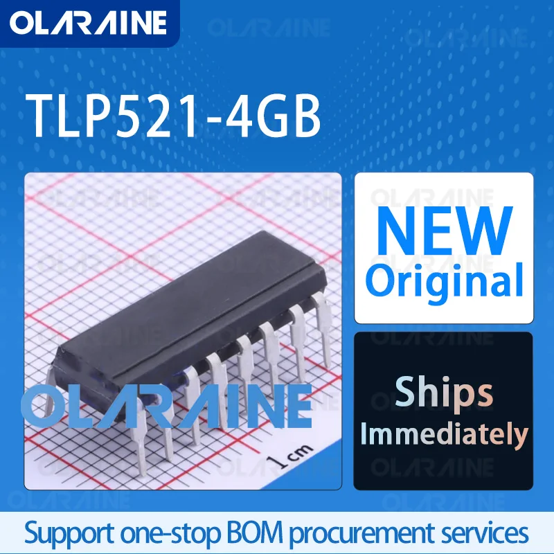 

1/5/10Pcs TLP521-4GB PDIP-16 original 100% New ic chip Transistor output photocoupler RoHS 4 Channel If -60 mA Vf -1.3 V