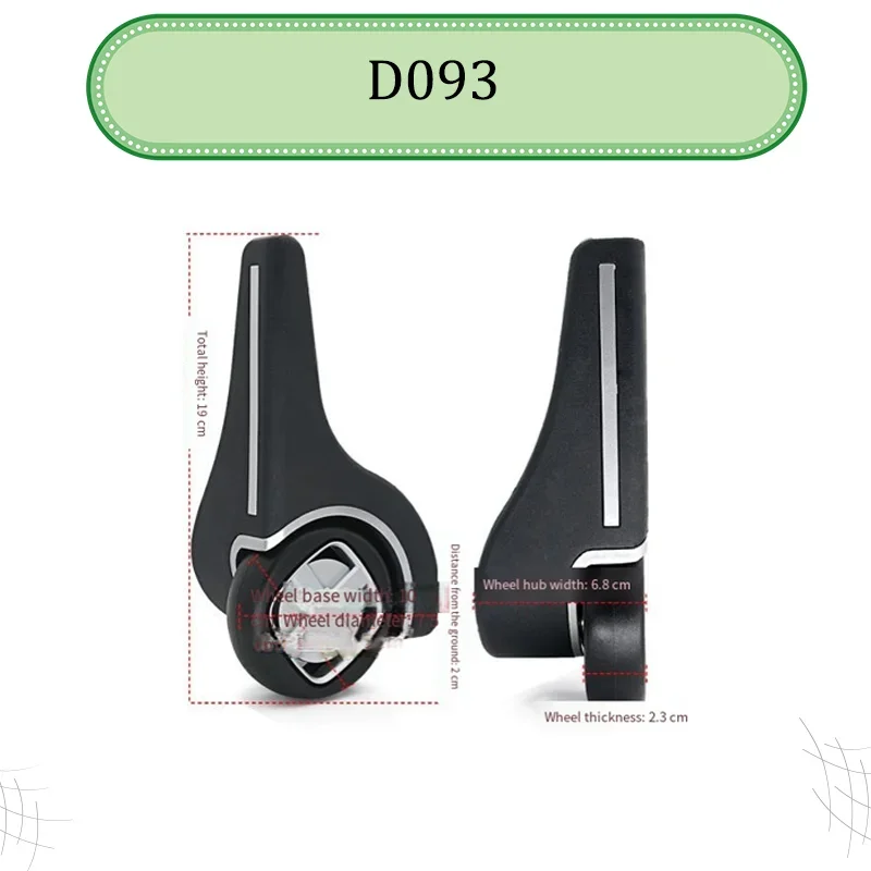 Set Roda Pengganti untuk Koper D093, Roda Berat Tahan Lama dengan Gerakan Lurus, Komponen Roda Koper Depan