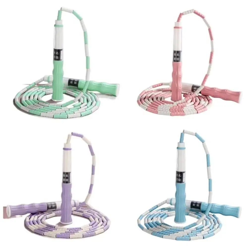 1Pcs Durable Skill Jumping Jump Rope 2.8M PVC Training Rope Segmented Soft Beaded Fitness Gym Rope for Beginners Adult Children