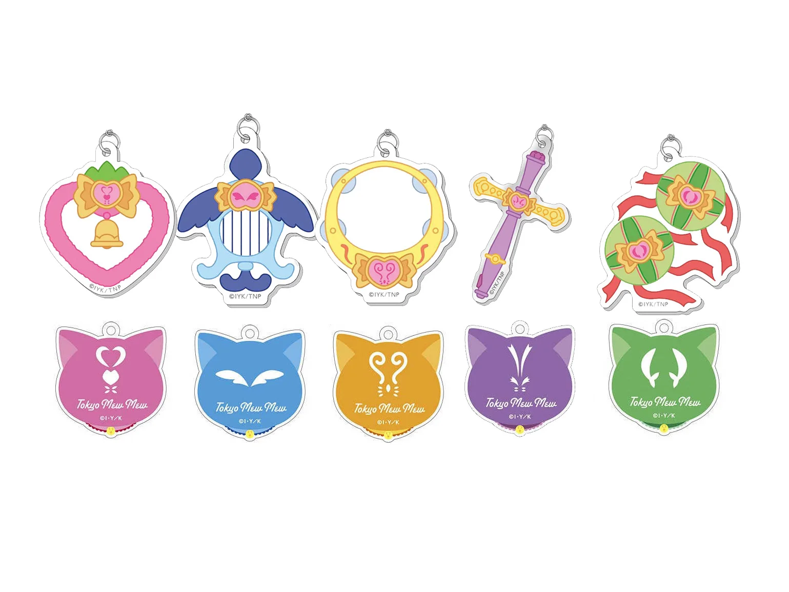 

Anime Fans Gifts Tokyo Mew Mew Acrylic Keychain Charm pendant Collection Ornament About 6cm