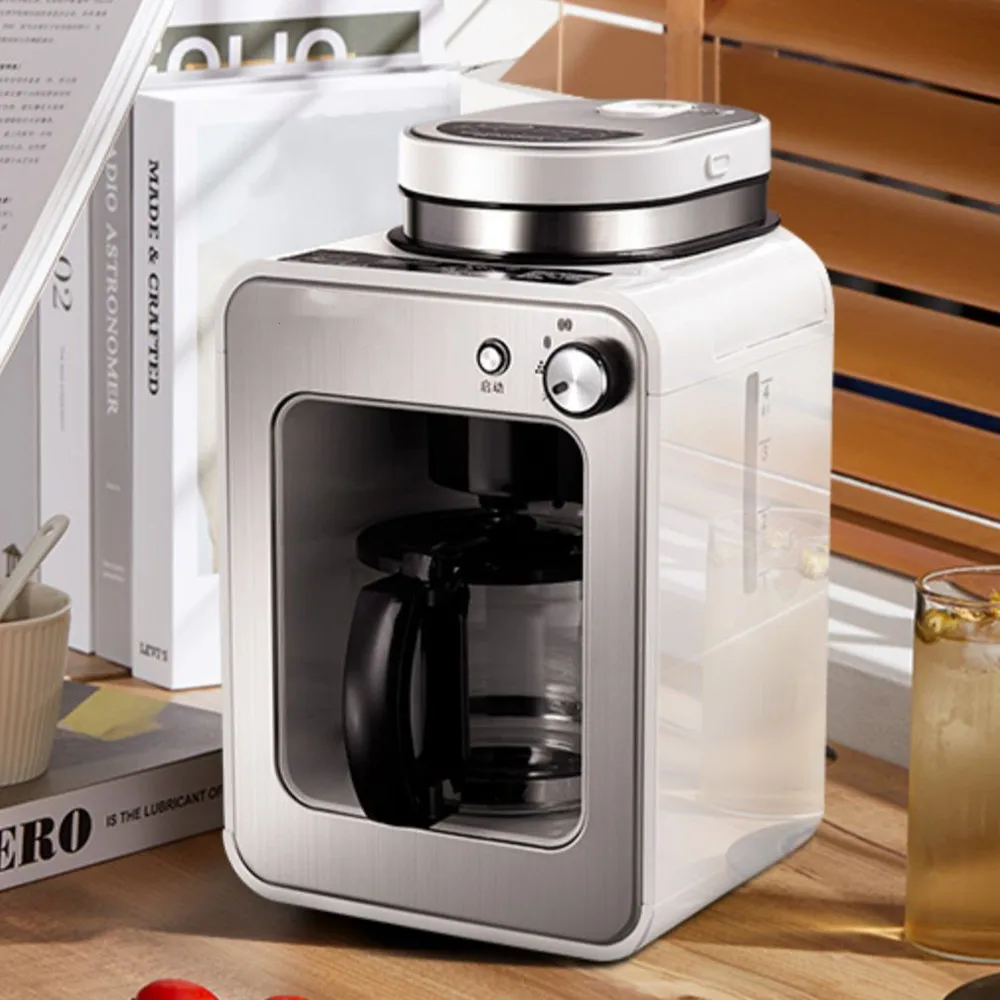 Automatic Coffee Machine Grinds Beans, One Embodiment Of Which Grinds Small American Mini Office For Cooking Household On Table