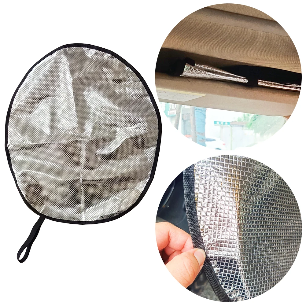 Capa de volante sombra anti-uv proteção solar bloco protetor solar raios uv fresco no verão universal para carros caminhão suv
