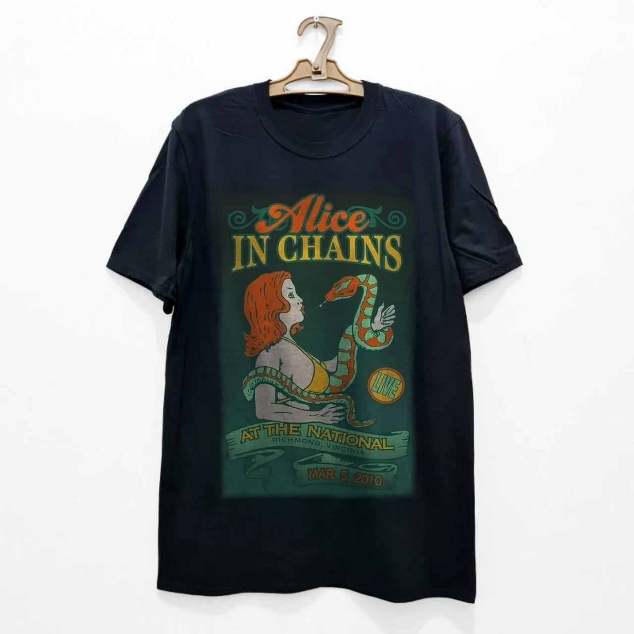 Винтажная футболка с концертом Alice In Chains 2010, черная футболка унисекс, размер S-5XL